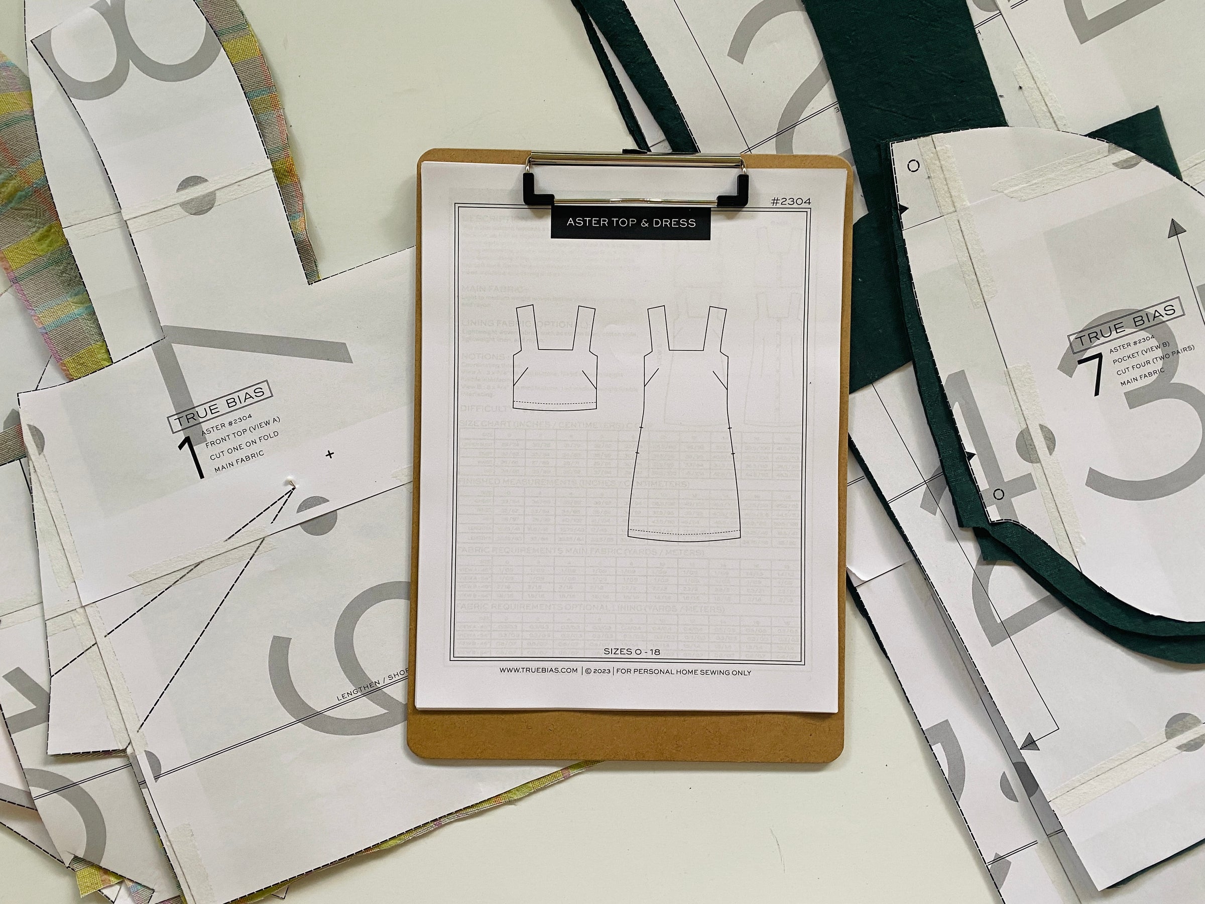 Aster Sew Along Day 1 - Steps 1 - 4